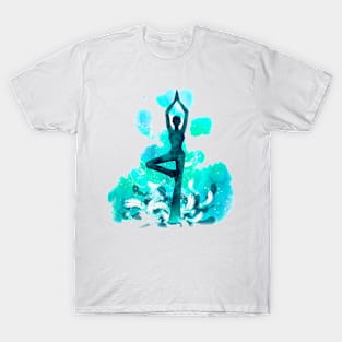 Yoga turquoise T-Shirt